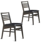 Costway Set of 2 Black Armless PU Leather Dining Side Chairs