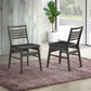 Costway Set of 2 Black Armless PU Leather Dining Side Chairs