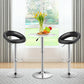 Costway Set of 2 Black Bar Stools Adjustable PU Leather Swivel Chairs