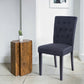 Costway Set of 2 Black Fabric Dining Chair Armless Chair Home Kitchen Living Room Furniture