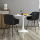 Costway Set of 2 Black Metal Frame Modern Molded Shell Plastic Dining Chair
