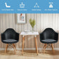 Costway Set of 2 Black Mid-Century Modern Molded Dining Arm Side Chairs