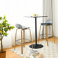 Costway Set of 2 Black Modern Barstools Pub Chairs with Low Back and Metal Legs