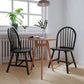 Costway Set of 2 Black Vintage Windsor Wood Chair with Spindle Back for Dining Room