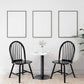 Costway Set of 2 Black Vintage Windsor Wood Chair with Spindle Back for Dining Room