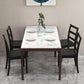 Costway Set of 2 Black Wood Dining Chairs with Solid Rubber Wood Legs