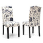 Costway Set of 2 Black and White Tufted Upholstered Dining Chairs