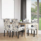 Costway Set of 2 Black and White Tufted Upholstered Dining Chairs