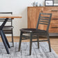 Costway Set of 2 Brown Armless PU Leather Dining Side Chairs