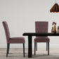 Costway Set of 2 Brown Fabric Armless Dining Chairs