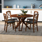 Costway Set of 2 Brown Folding Dining Chairs with 400 LBS Capacity