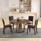 Costway Set of 2 Brown Folding Dining Chairs with Padded Seat and High Backrest
