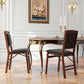 Costway Set of 2 Brown Folding Dining Chairs with Padded Seat and High Backrest