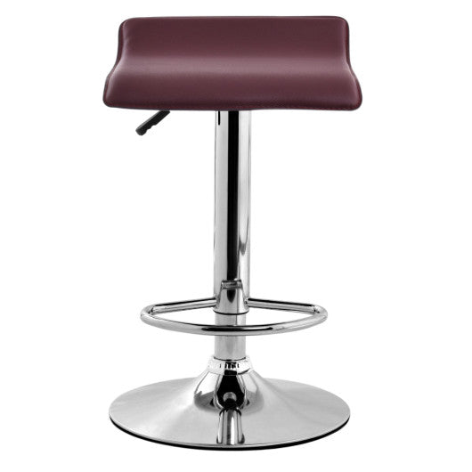 Costway Set of 2 Brown Modern Bar Stools Dinning Counter Chairs