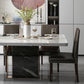 Costway Set of 2 Brown PU Upholstered Parsons Dining Chair