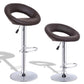 Costway Set of 2 Coffee Adjustable Swivel PU Bar Stools