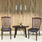 Costway Set of 2 Coffee Armless Slat Back PU Leather Dining Chairs