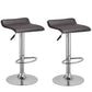 Costway Set of 2 Coffee Swivel Bar Stools Backless Dining Chair