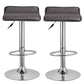 Costway Set of 2 Coffee Swivel Bar Stools Backless Dining Chair