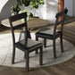 Costway Set of 2 Dining Chairs With Rubber Wood Frame and Upholstered Faux Leather Seat