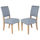 Costway Set of 2 Fabric Dining Chairs with Rubber Wooden Legs
