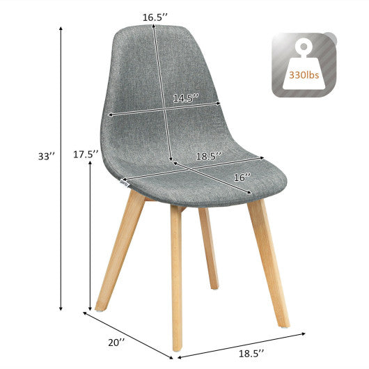 Costway Set of 2 Gray Accent Dining Chairs