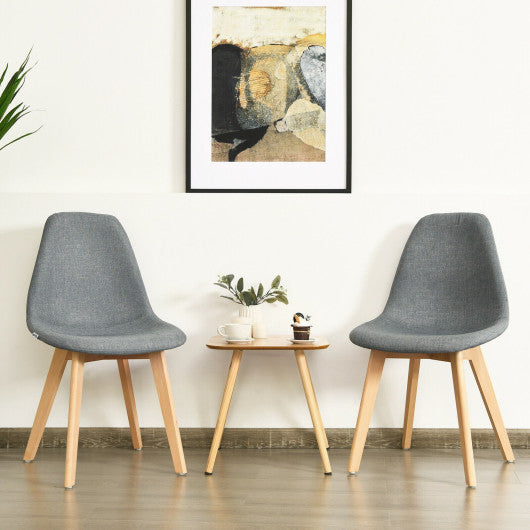 Costway Set of 2 Gray Accent Dining Chairs