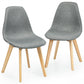Costway Set of 2 Gray Accent Dining Chairs