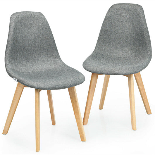 Costway Set of 2 Gray Accent Dining Chairs