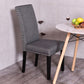Costway Set of 2 Gray Fabric Upholstered Armless Dining Chairs