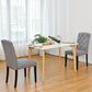 Costway Set of 2 Gray Fabric Wood Accent Dining Chair Tufted Modern Living Room Furniture