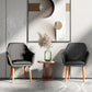 Costway Set of 2 Gray Upholstered Dining Chairs with Soft Padded Cushion