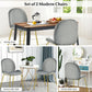 Costway Set of 2 Gray Velvet Accent Chairs with Gold Metal Legs