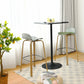 Costway Set of 2 Green Modern Barstools Pub Chairs with Low Back and Metal Legs