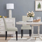 Costway Set of 2 Light Sage Fabric Upholstered Dining Chairs with Nailhead