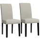 Costway Set of 2 Light Sage Fabric Upholstered Dining Chairs with Nailhead