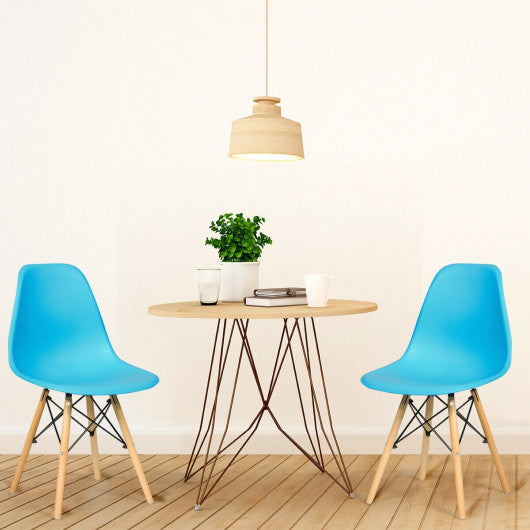 Costway Set of 2 Mid-Century Modern DSW Dining Side Chair