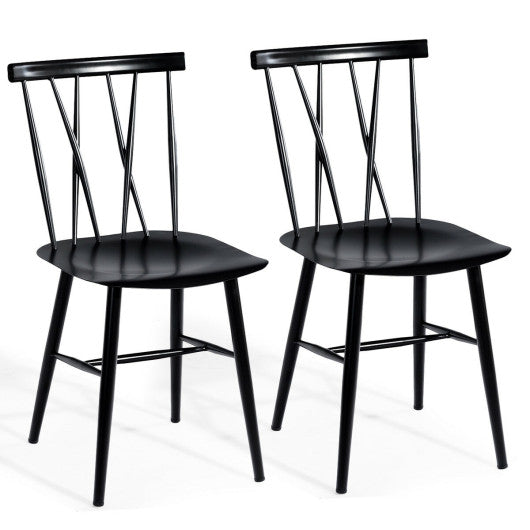 Costway Set of 2 Modern Dining Chairs with Backrest