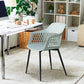 Costway Set of 2 Modern Hollow Back Plastic Arm Chair