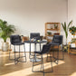 Costway Set of 2 PU Leather Bar Stools Pub Chairs with Metal Legs