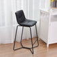 Costway Set of 2 PU Leather Bar Stools Pub Chairs with Metal Legs