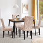 Costway Set of 2 Pink Fabric Upholstered Dining Chairs with Nailhead