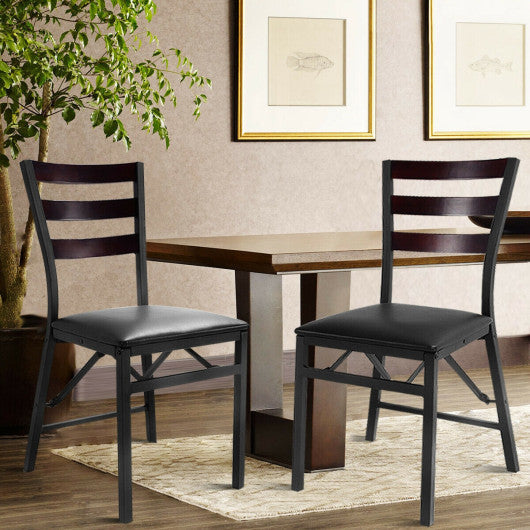Costway Set of 2 Portable Folding Dining Chairs