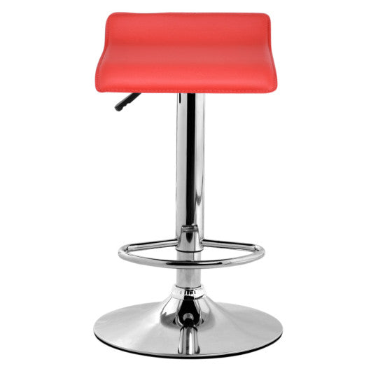Costway Set of 2 Red Modern Bar Stools Dinning Counter Chairs