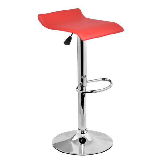 Costway Set of 2 Red Modern Bar Stools Dinning Counter Chairs