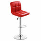 Costway Set of 2 Red PU Leather Swivel Bar Stools Pub Chairs