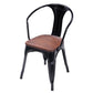 Costway Set of 2 Tolix Style Black Armchair