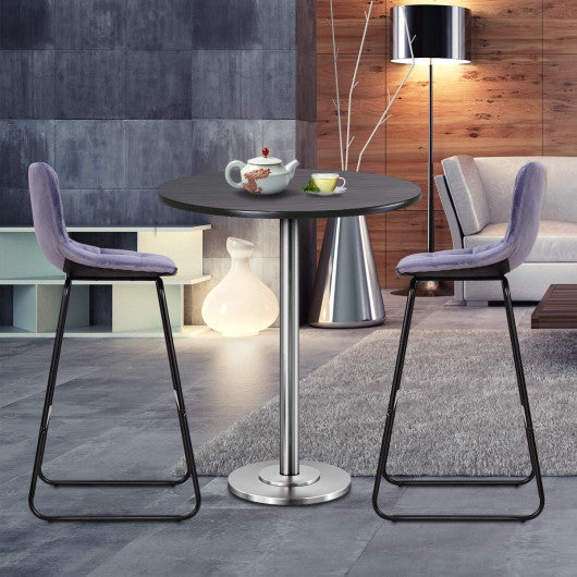 Costway Set of 2 Velvet Bar Stools Pub Kitchen Chairs