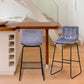 Costway Set of 2 Velvet Bar Stools Pub Kitchen Chairs
