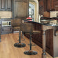 Costway Set of 2 Vintage Bar Stools with Adjustable Height and Footrest